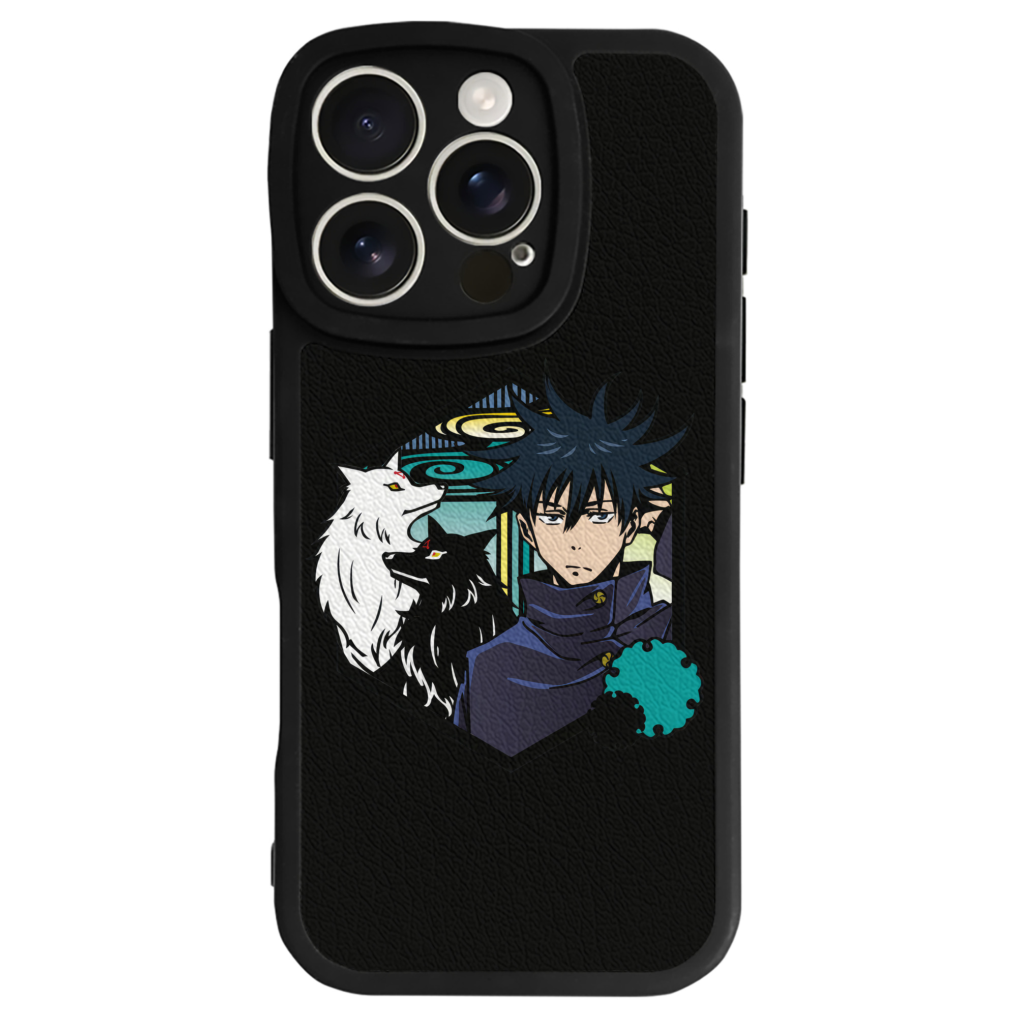 （画像用） 呪術廻戦 Jujutsu Kaisen 【iPhone 16シリーズ対応】シリコンスマホケース（レザー調） 材質：シリコン
